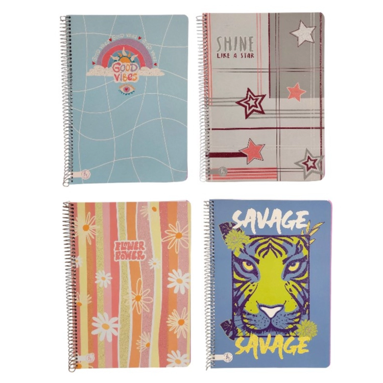Cuaderno Universitario con Espiral RY Shine Semi Rigido 20x28 Art.1033
